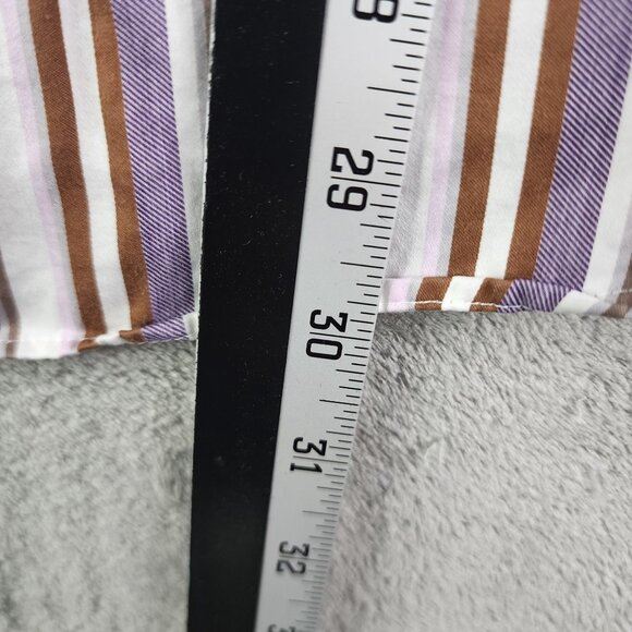 Men's Bugatchi Uomo Multicolor Striped Shirt Long Sleeve Button Down Size L - Picture 13 of 14